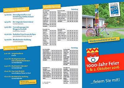 Flyer zur Jubiläumsveranstaltung