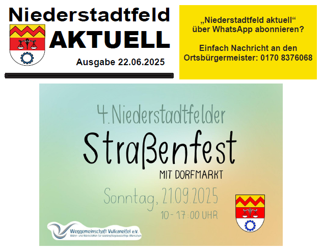 Niederstadtfeld aktuell am 22.6.25