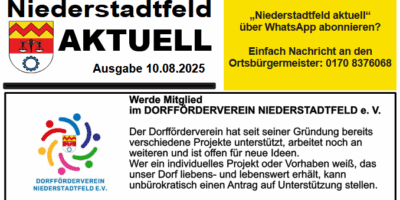Niederstadtfeld aktuell am 10.8.25