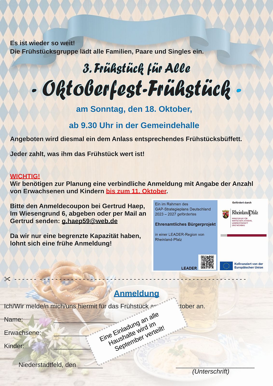 Frühstück am 18.10.26